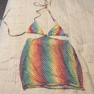 Rave Colorful Tie-Dye Bikini Set